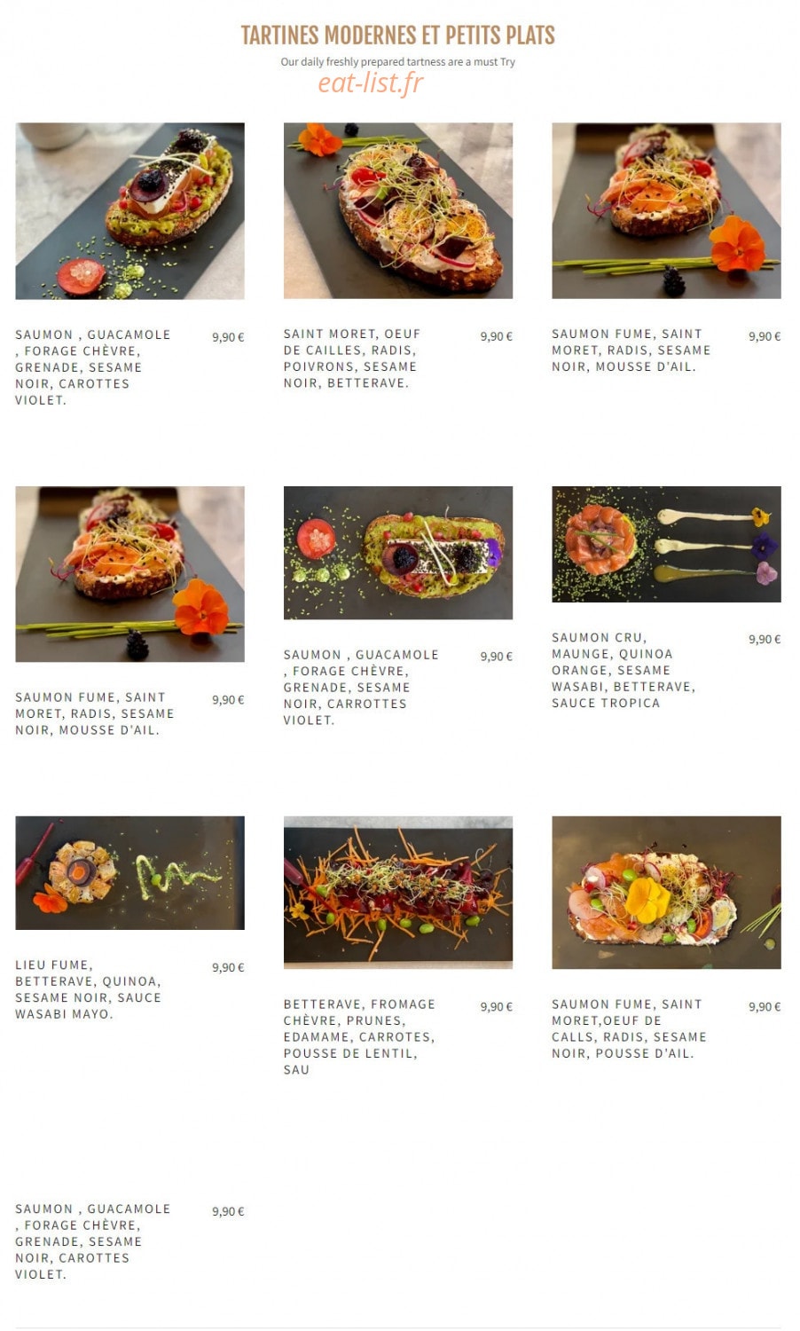 Bar Bol — carte page 3