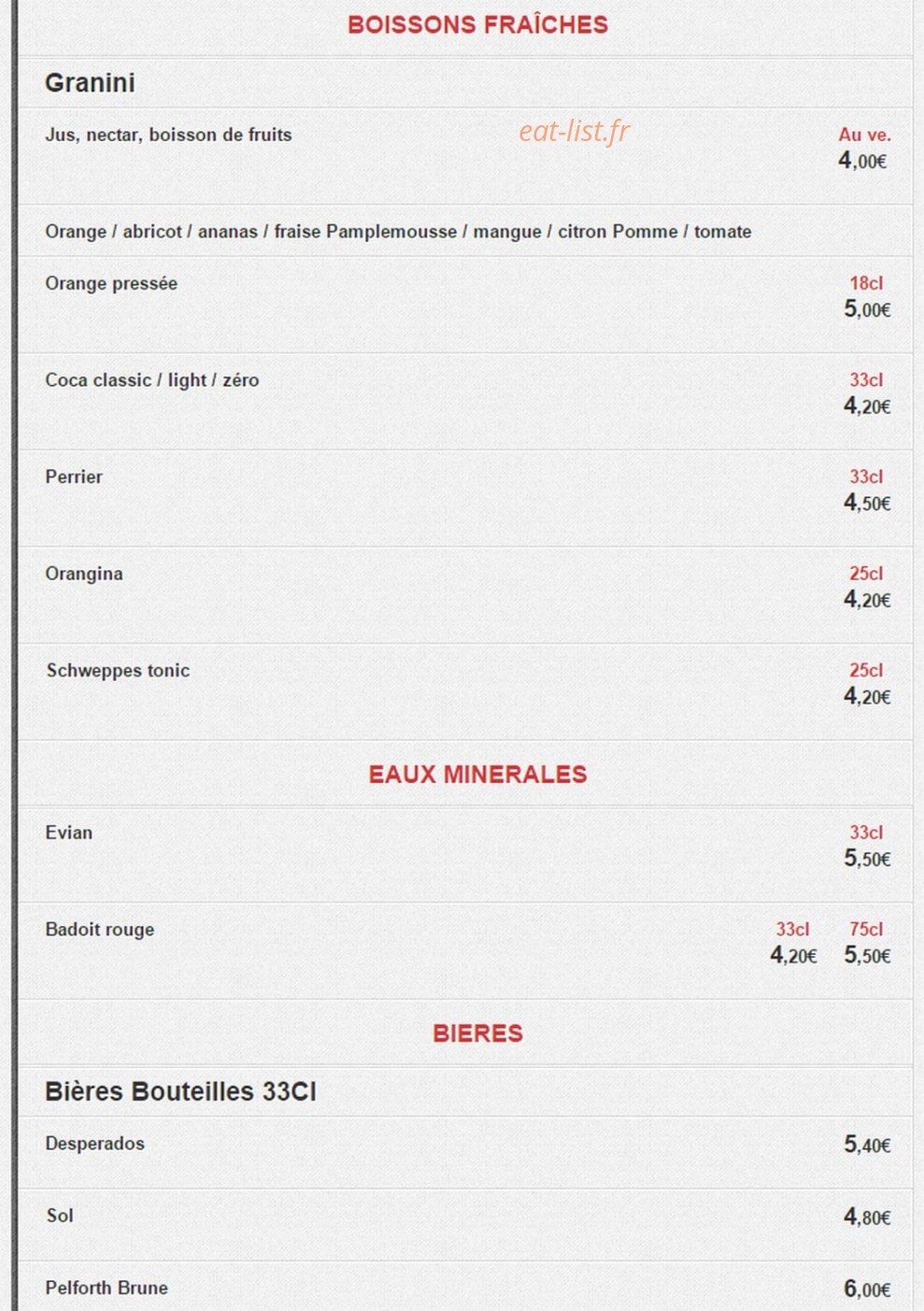 Bistrot Populaire — carte page 7