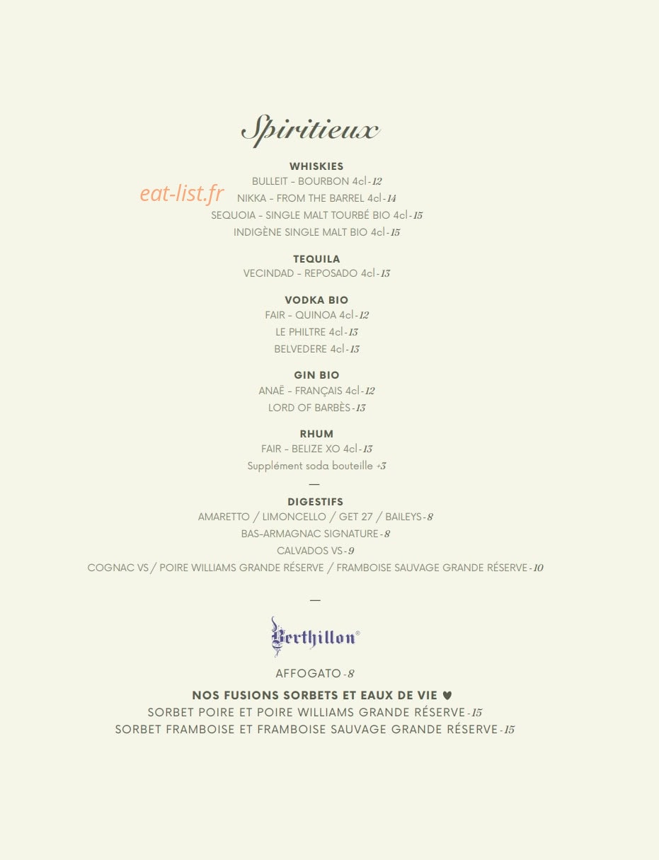 Brasserie Gisèle — carte page 8