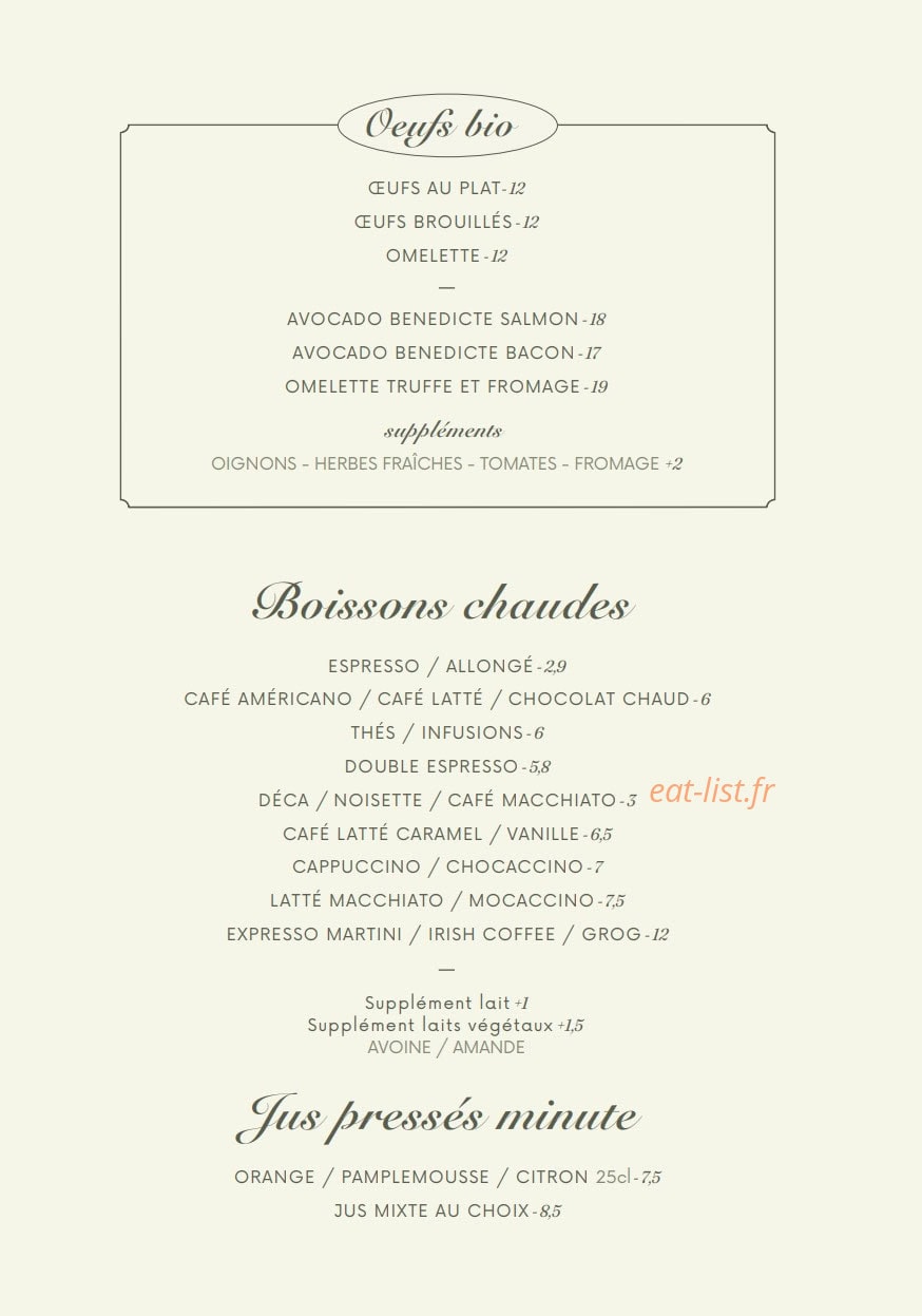 Brasserie Gisèle — carte page 6