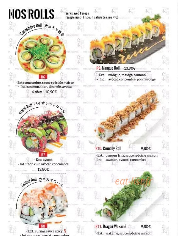 C'Fusion Sushi — carte page 11
