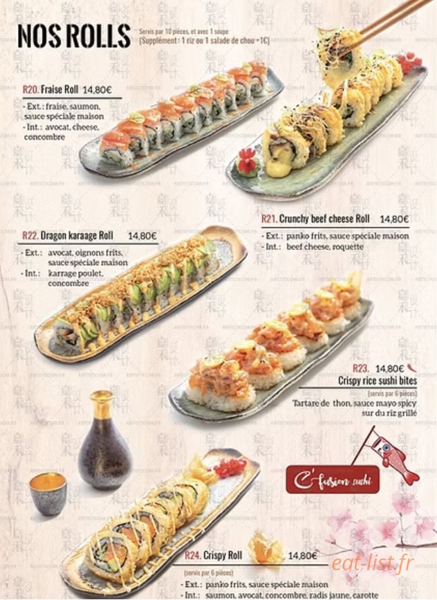 C'Fusion Sushi — carte page 9