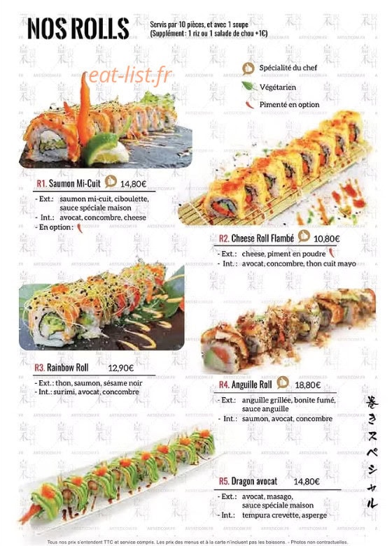 C'Fusion Sushi — carte page 12