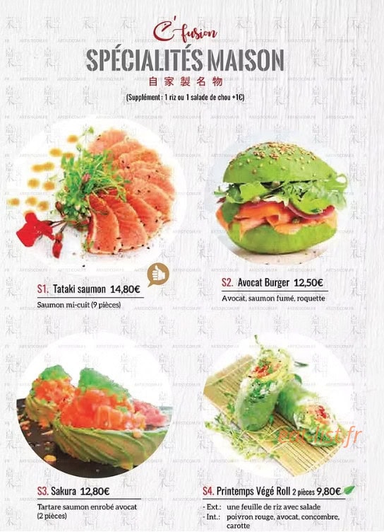 C'Fusion Sushi — carte page 18