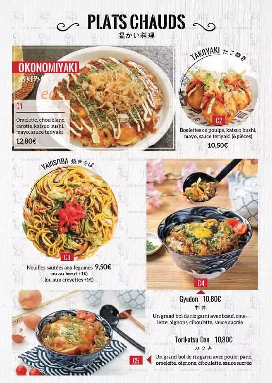 C'Fusion Sushi — carte page 14