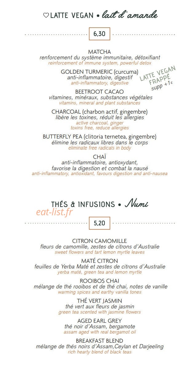 Café Crème — carte page 6