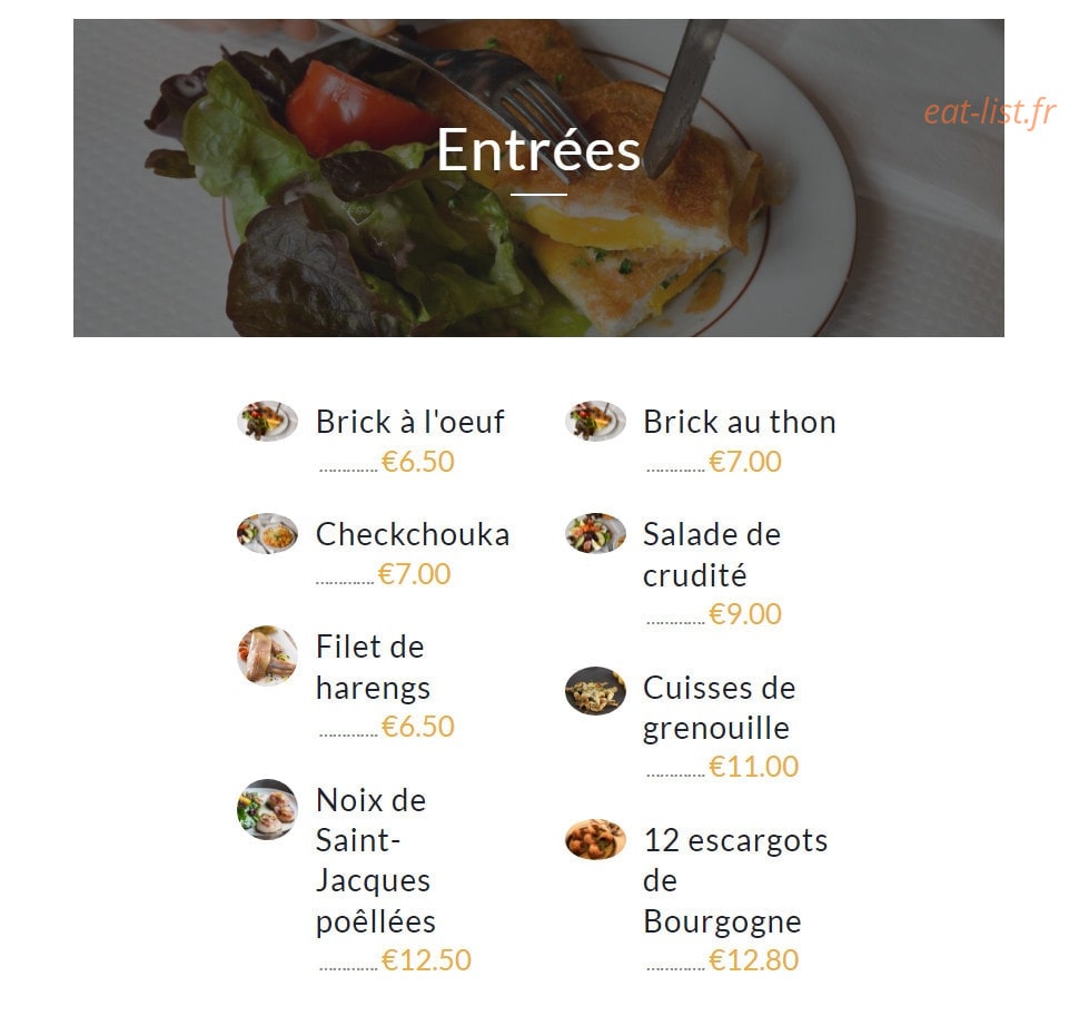 Chez Alain couscous — carte page 3