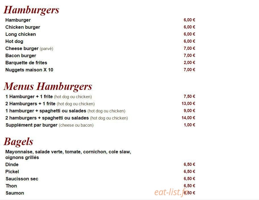 Chez Isaac — carte page 2