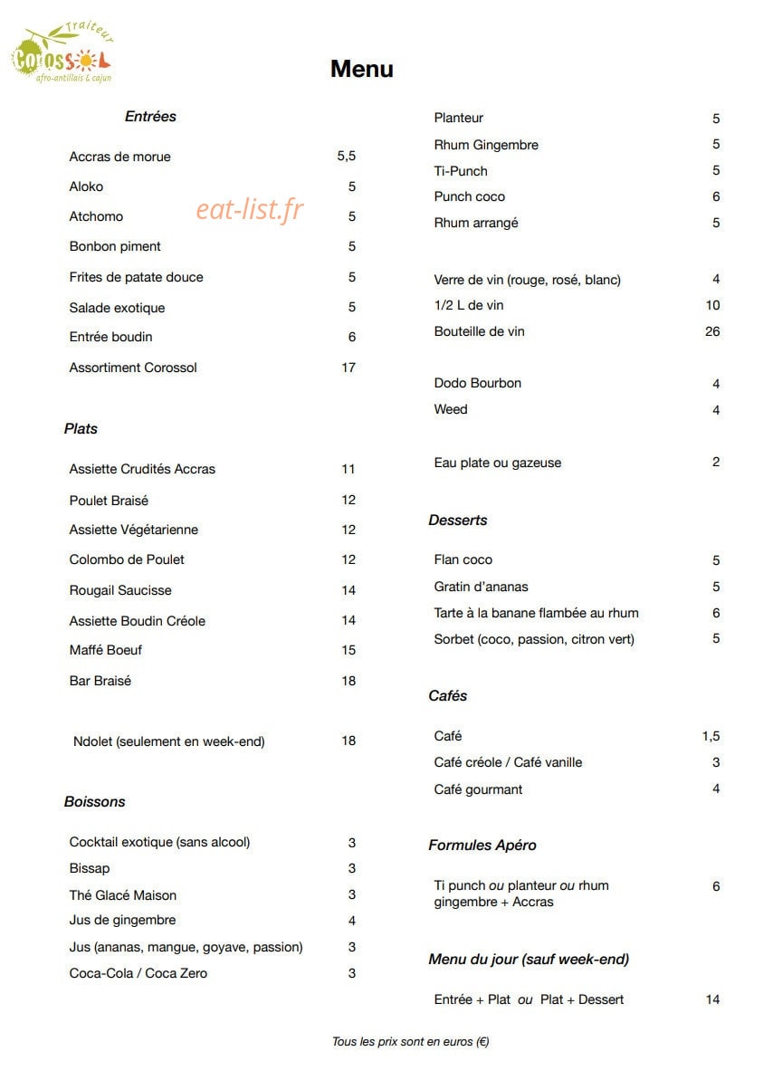 Corossol — carte page 1