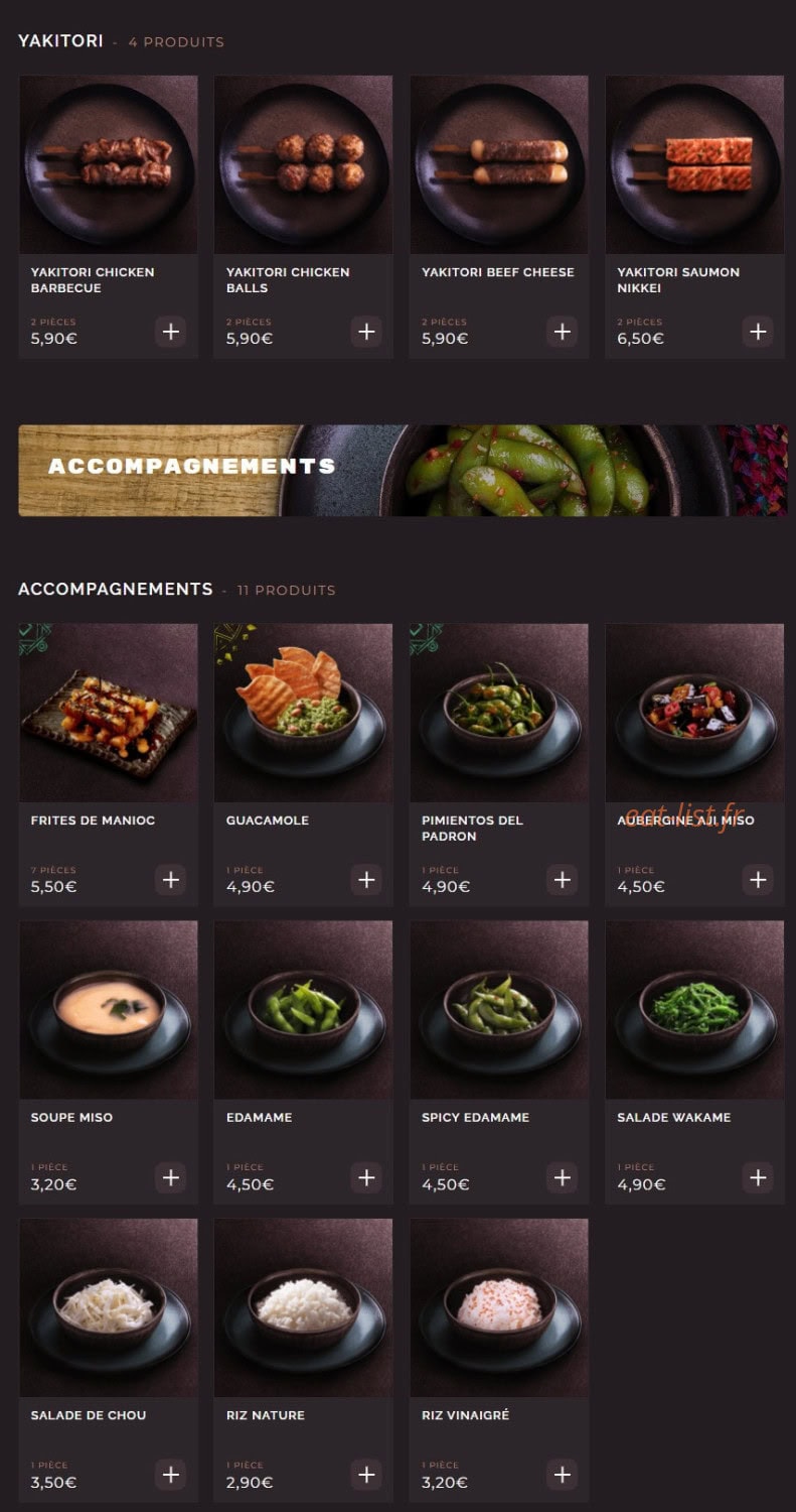 Côté Sushi — carte page 10
