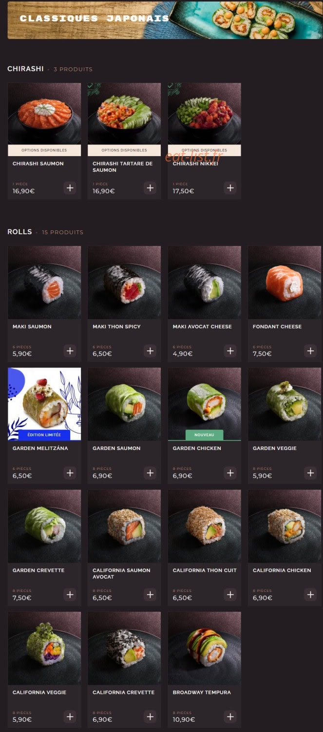 Côté Sushi — carte page 5
