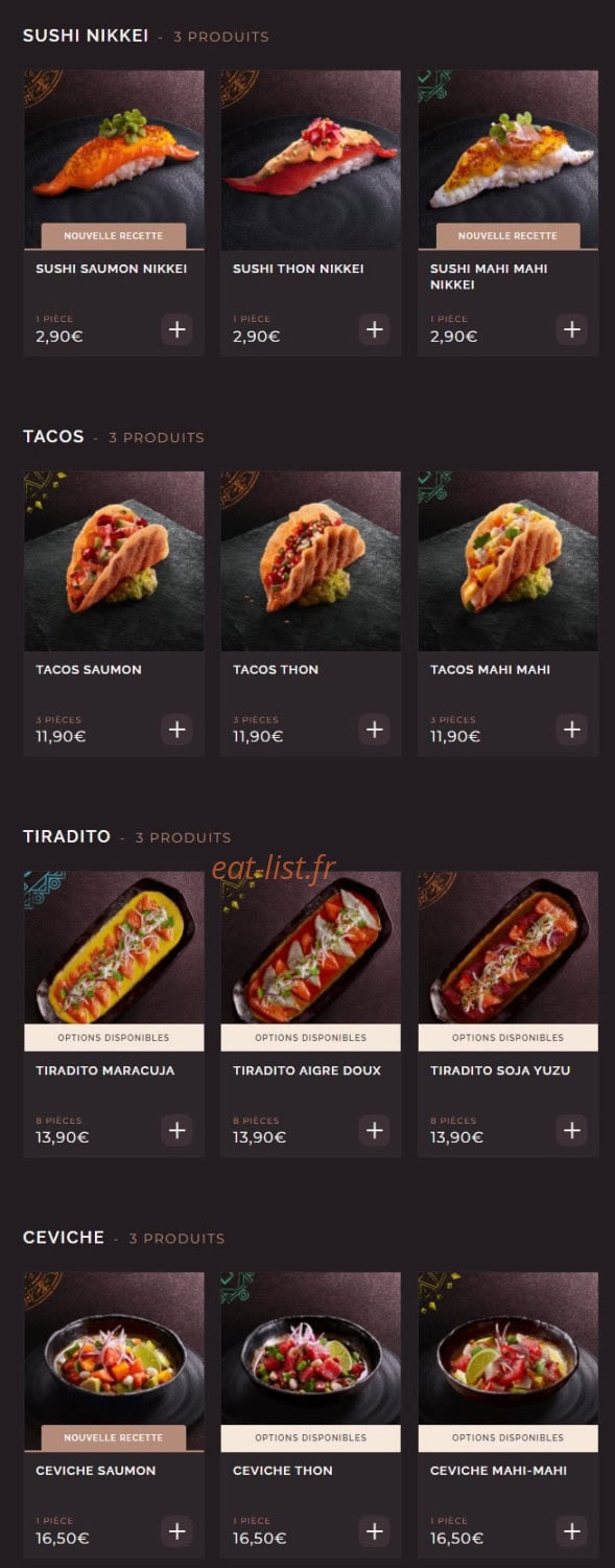 Côté Sushi — carte page 4