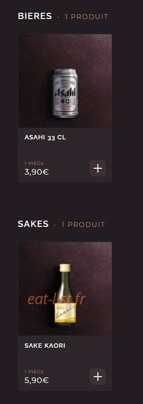 Côté Sushi — carte page 13