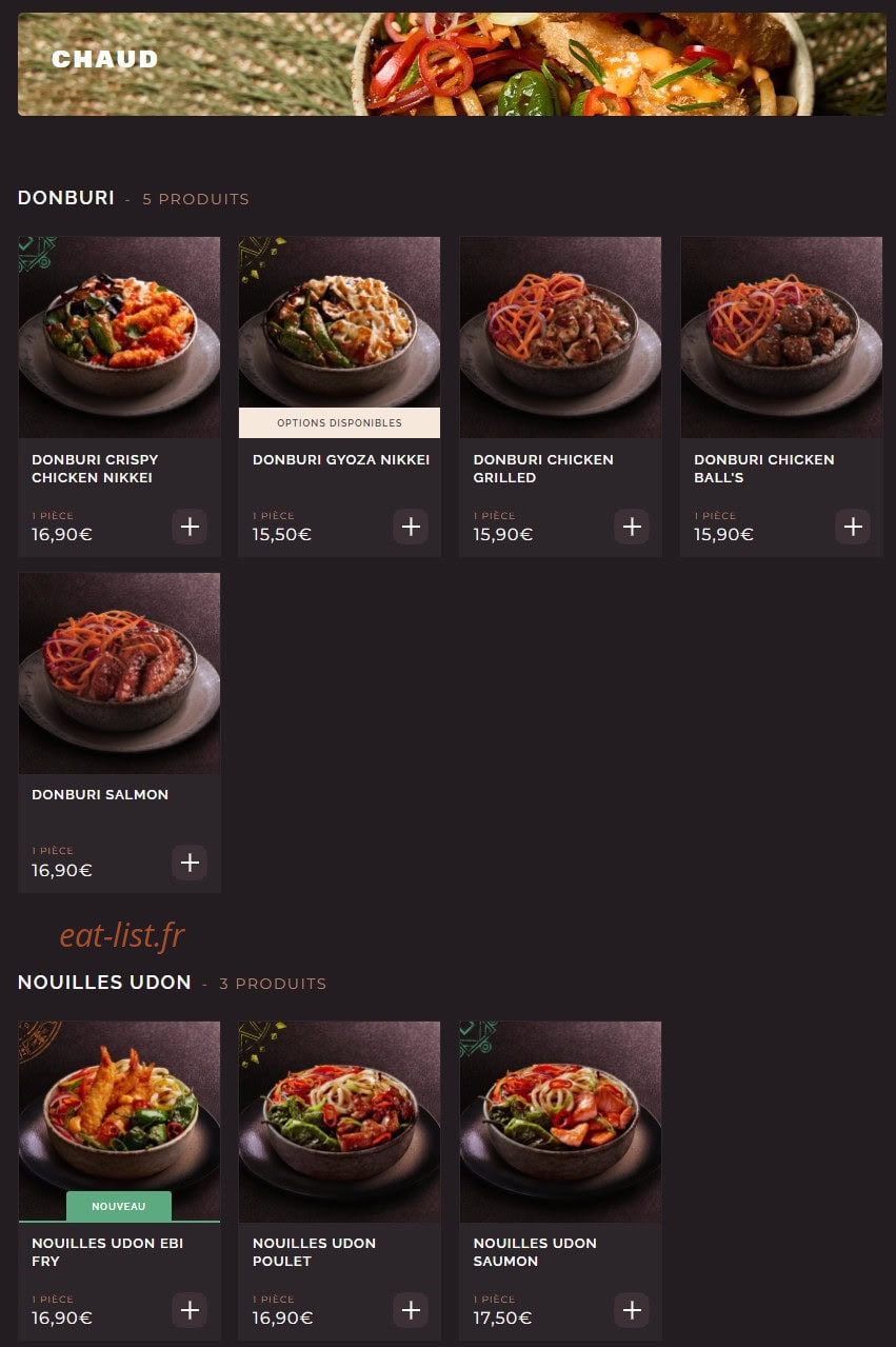 Côté Sushi — carte page 8