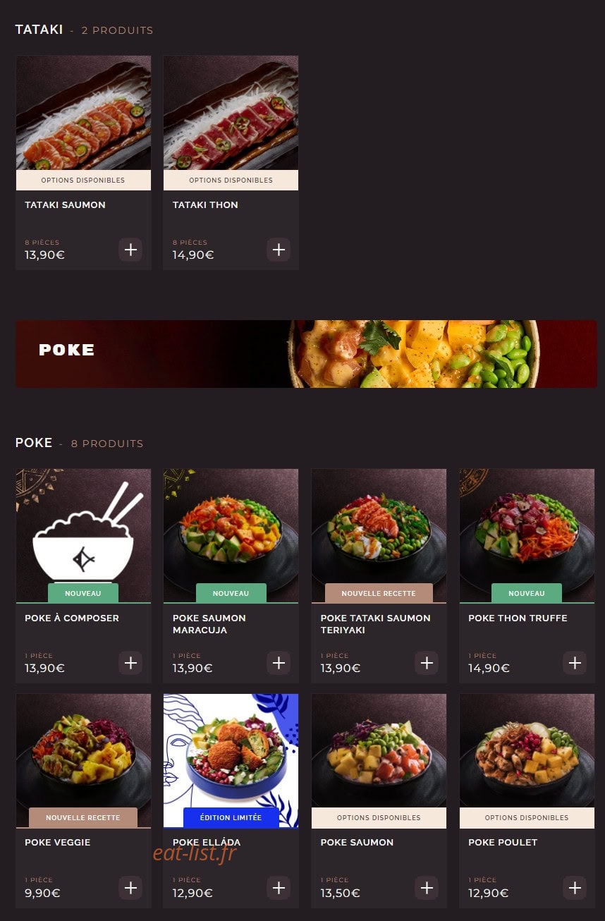 Côté Sushi — carte page 7