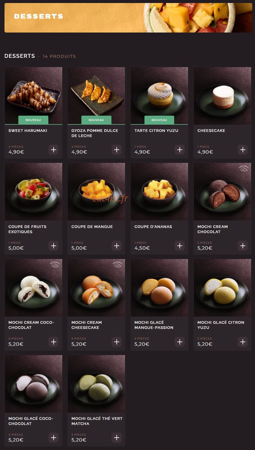 Côté Sushi — carte page 11