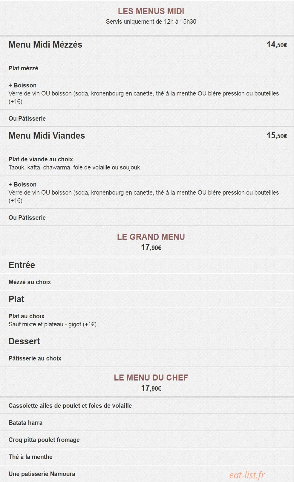 Falafel Cafe — carte page 5