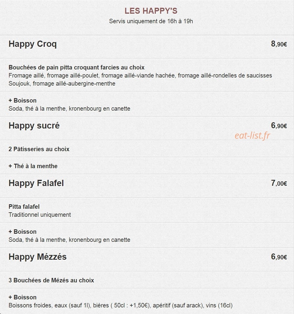 Falafel Cafe — carte page 11