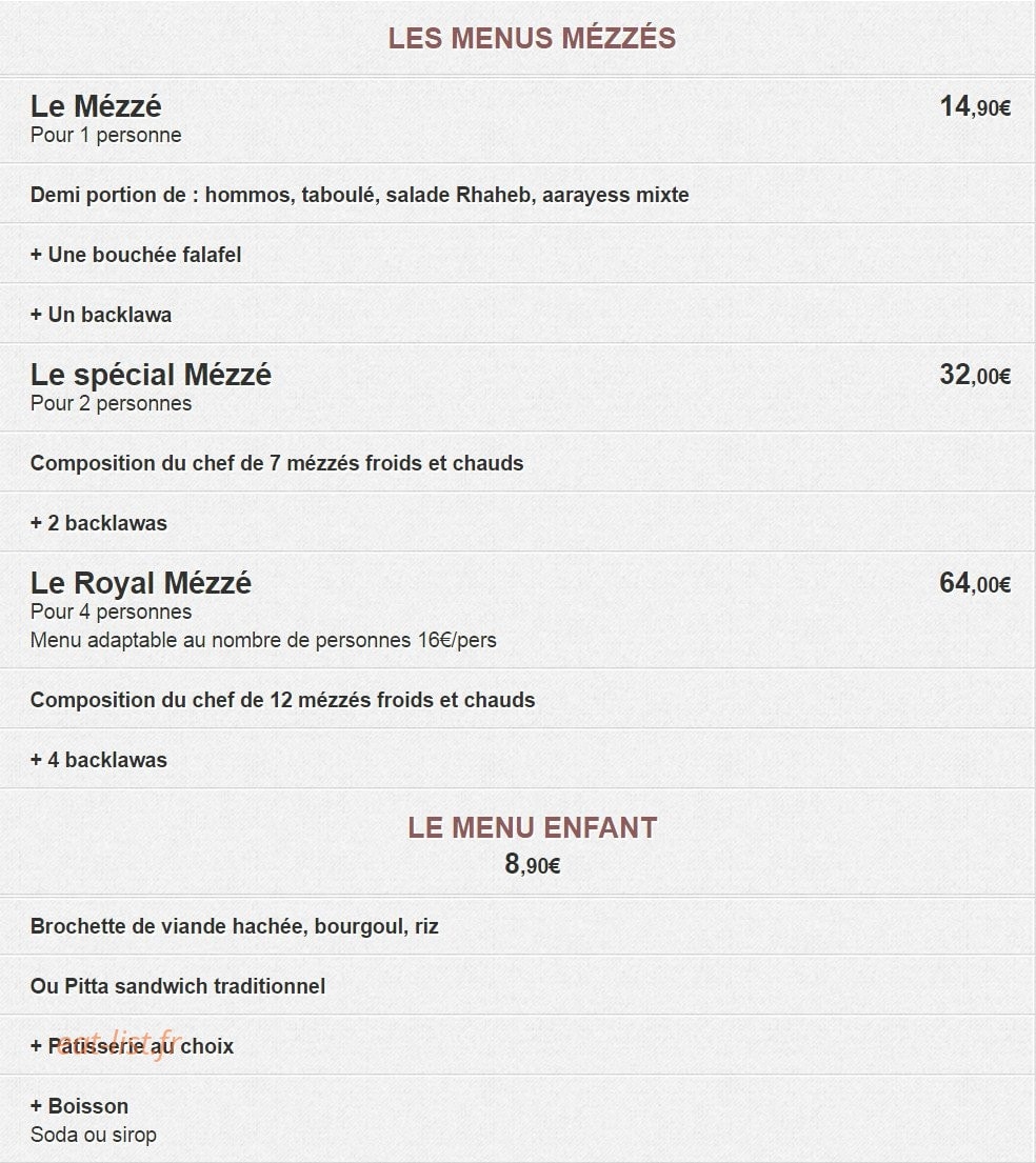 Falafel Cafe — carte page 6