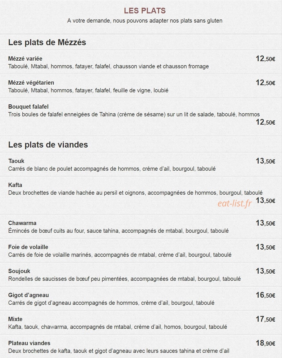 Falafel Cafe — carte page 4