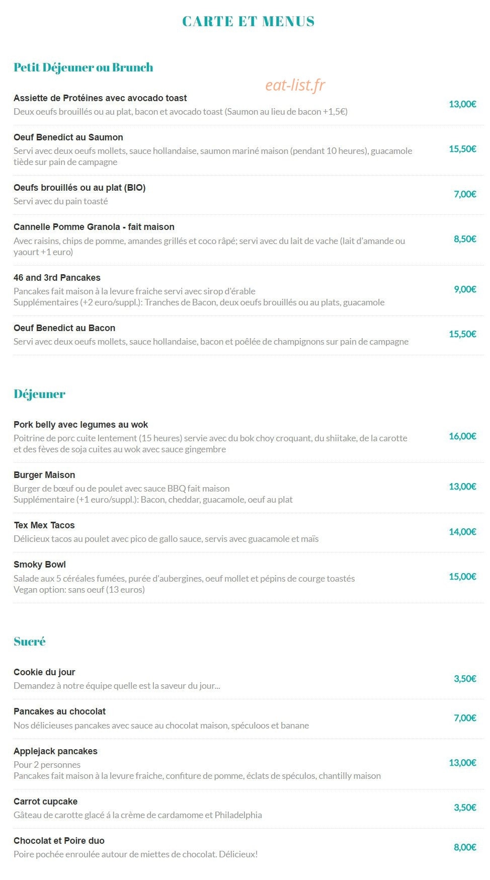 Forty six and third — carte page 1