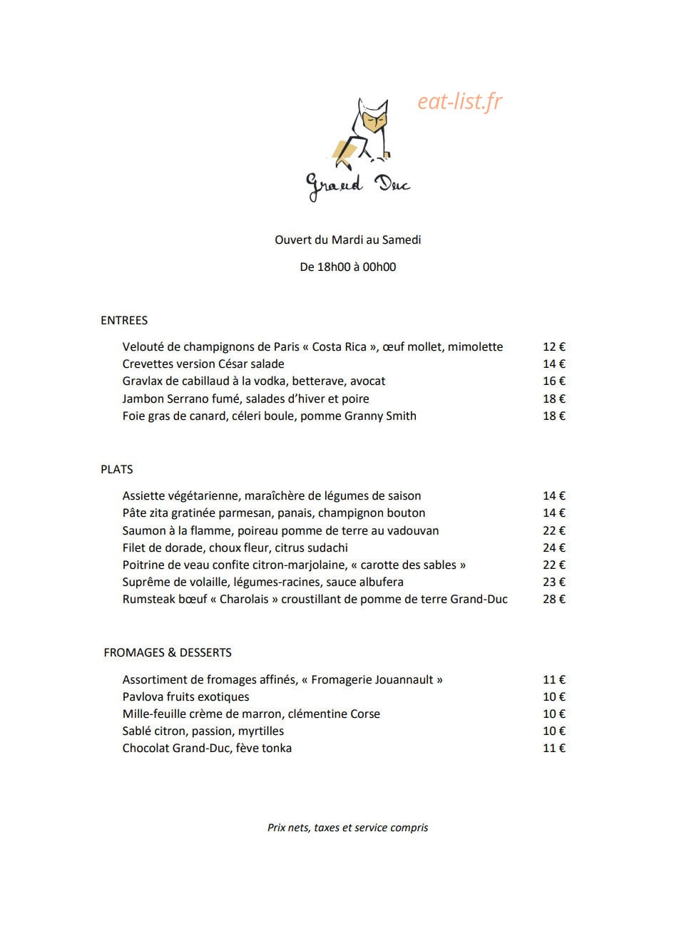 Grand Duc — carte page 1