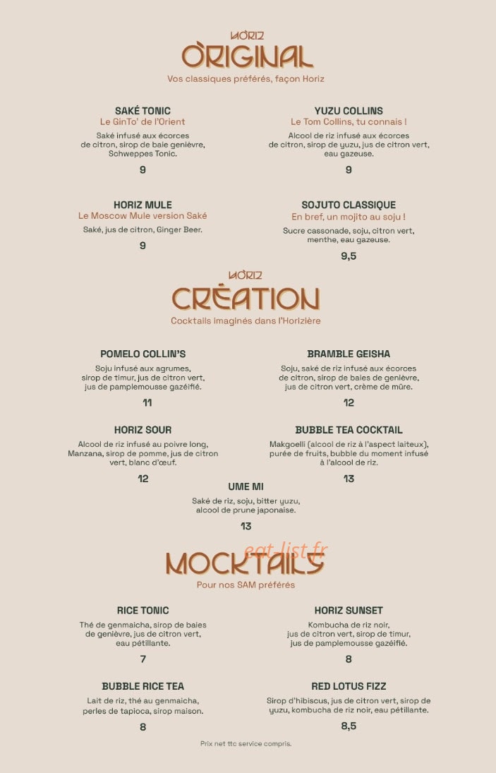 Horiz — carte page 10