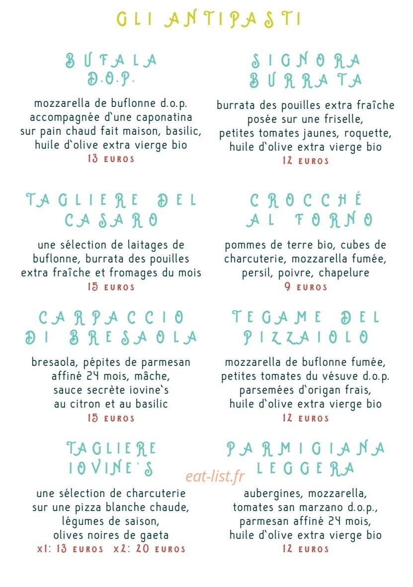 Iovine's — carte page 2