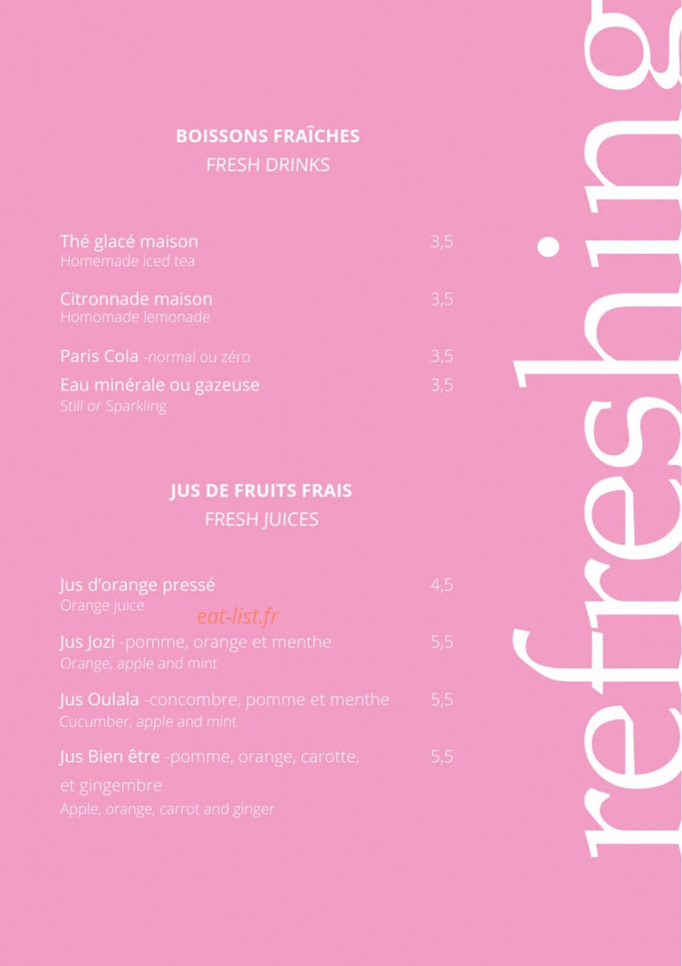 Jozi Café — carte page 2
