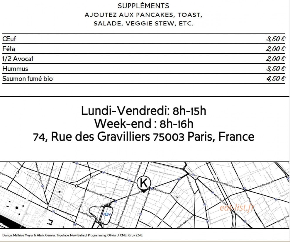 Kitchen — carte page 3