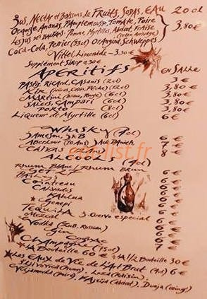 L'art brut bistrot — carte page 2