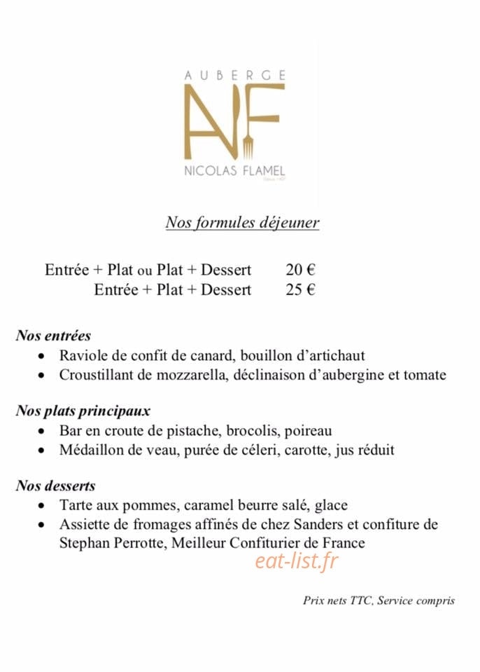 L'Auberge Nicolas Flamel  — carte page 2