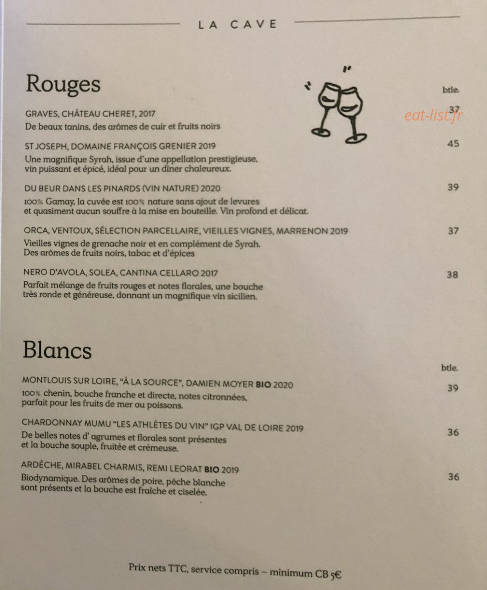 La Banquette — carte page 3