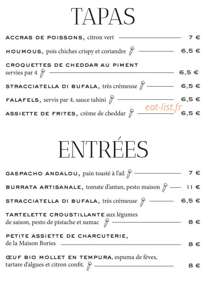 La Favorite Turbigo — carte page 1