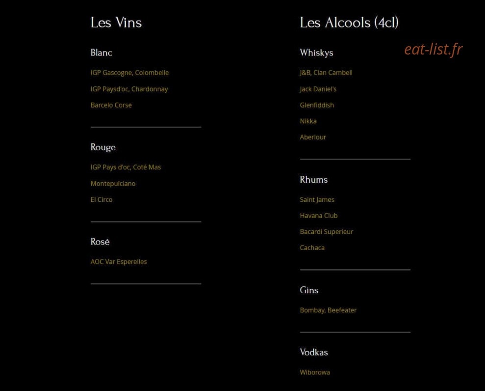 Le Bar'Ouf — carte page 2