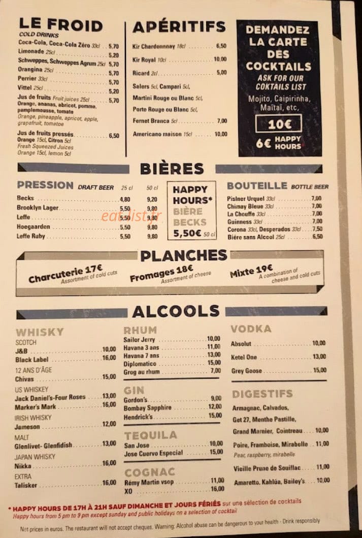 Le café de la Mairie — carte page 1