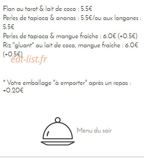 Le Chef Thaï — carte page 6