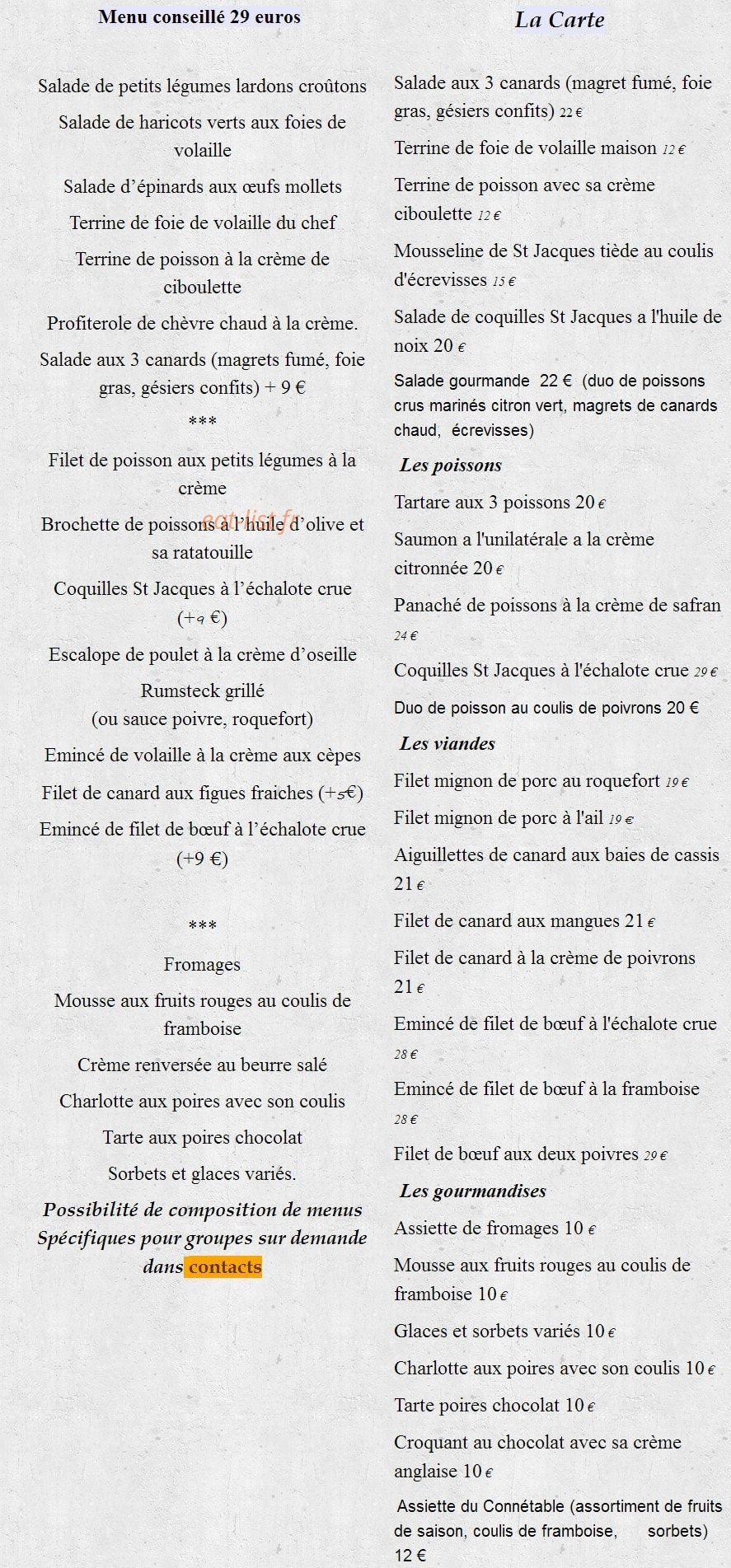 Le Connétable — carte page 1