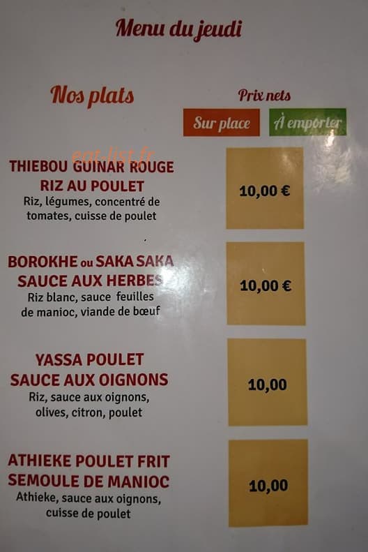 Le Djoliba — carte page 6