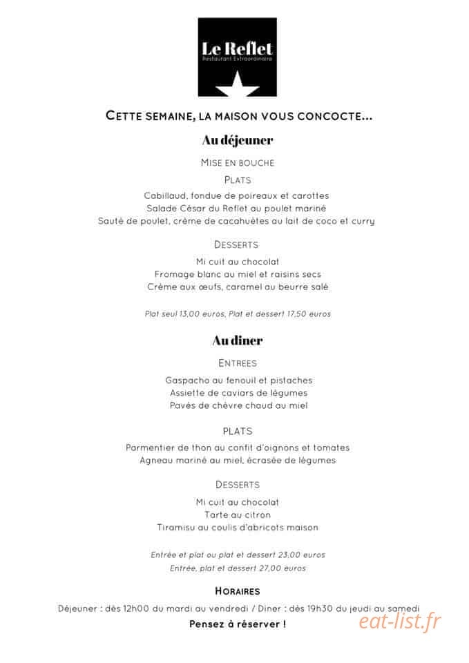 Le Reflet — carte page 1