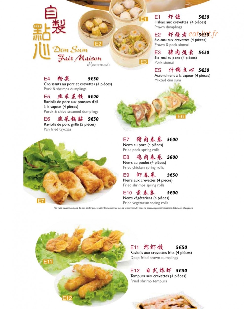 Le Royal China — carte page 1