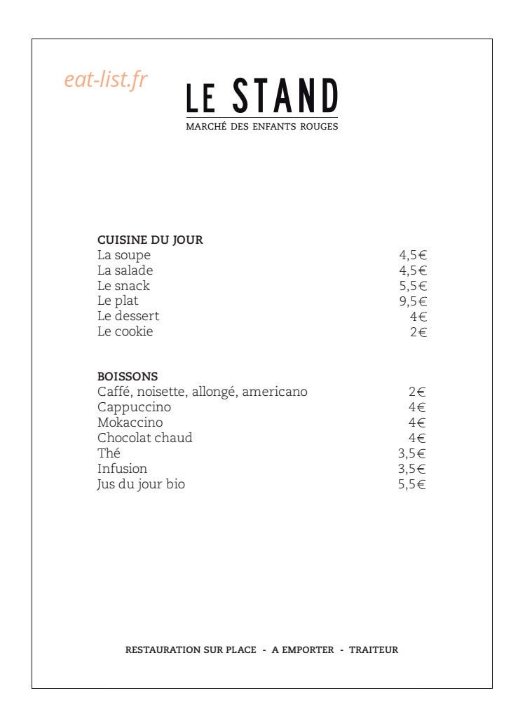 Le Stand — carte page 1