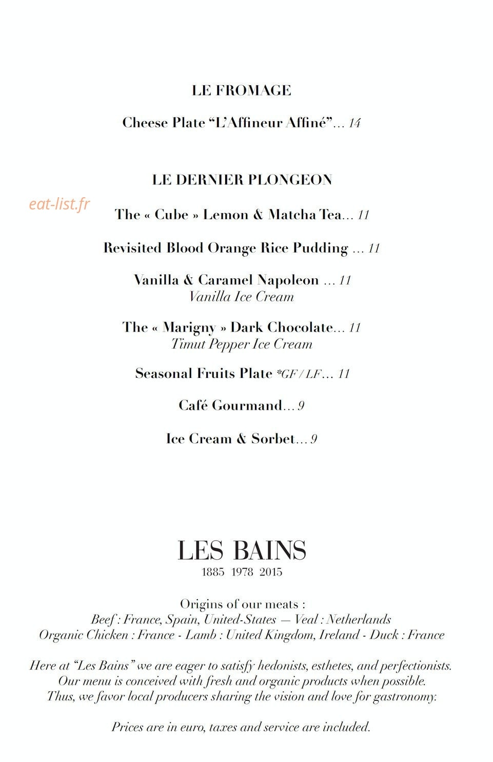 Les Bains — carte page 14