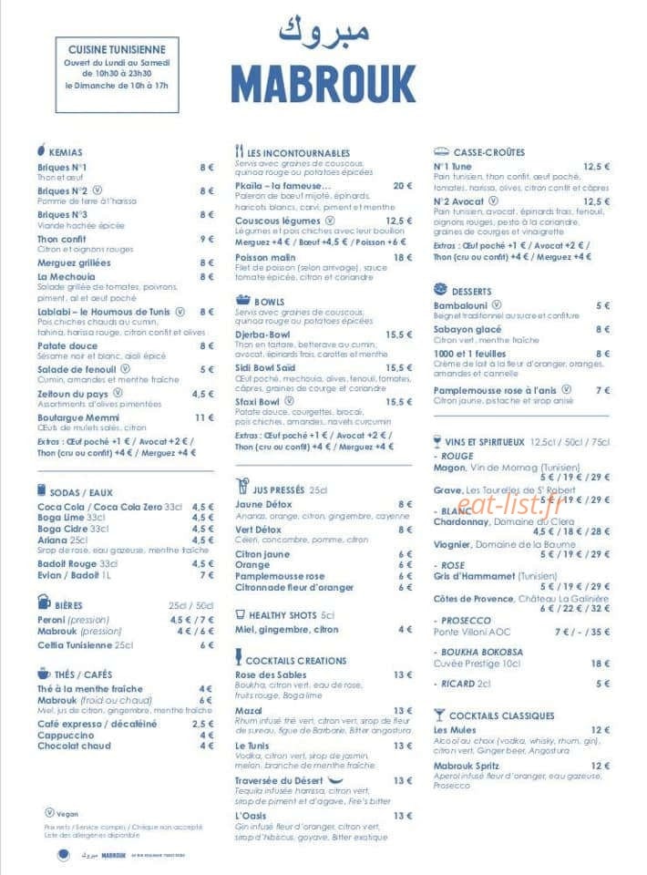 Mabrouk — carte page 1
