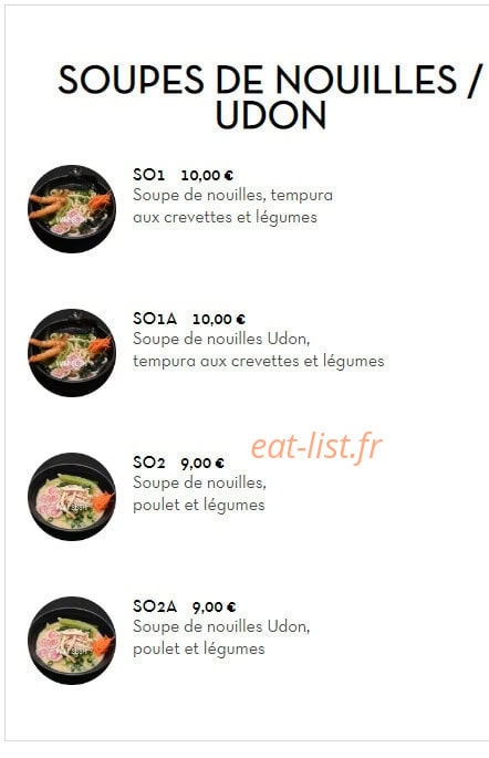 Mamie sushi — carte page 11