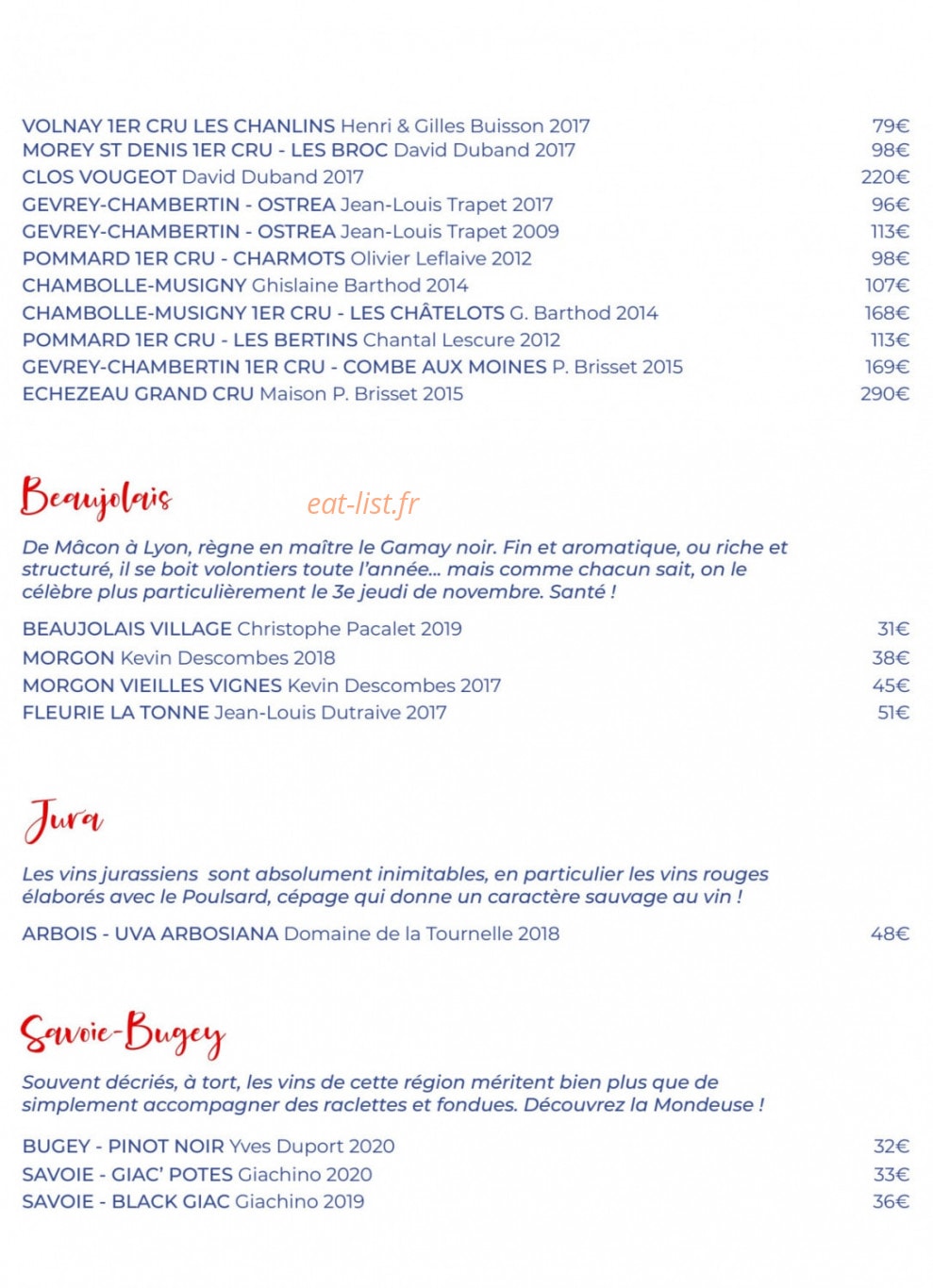 Monbleu Le Comptoir — carte page 9