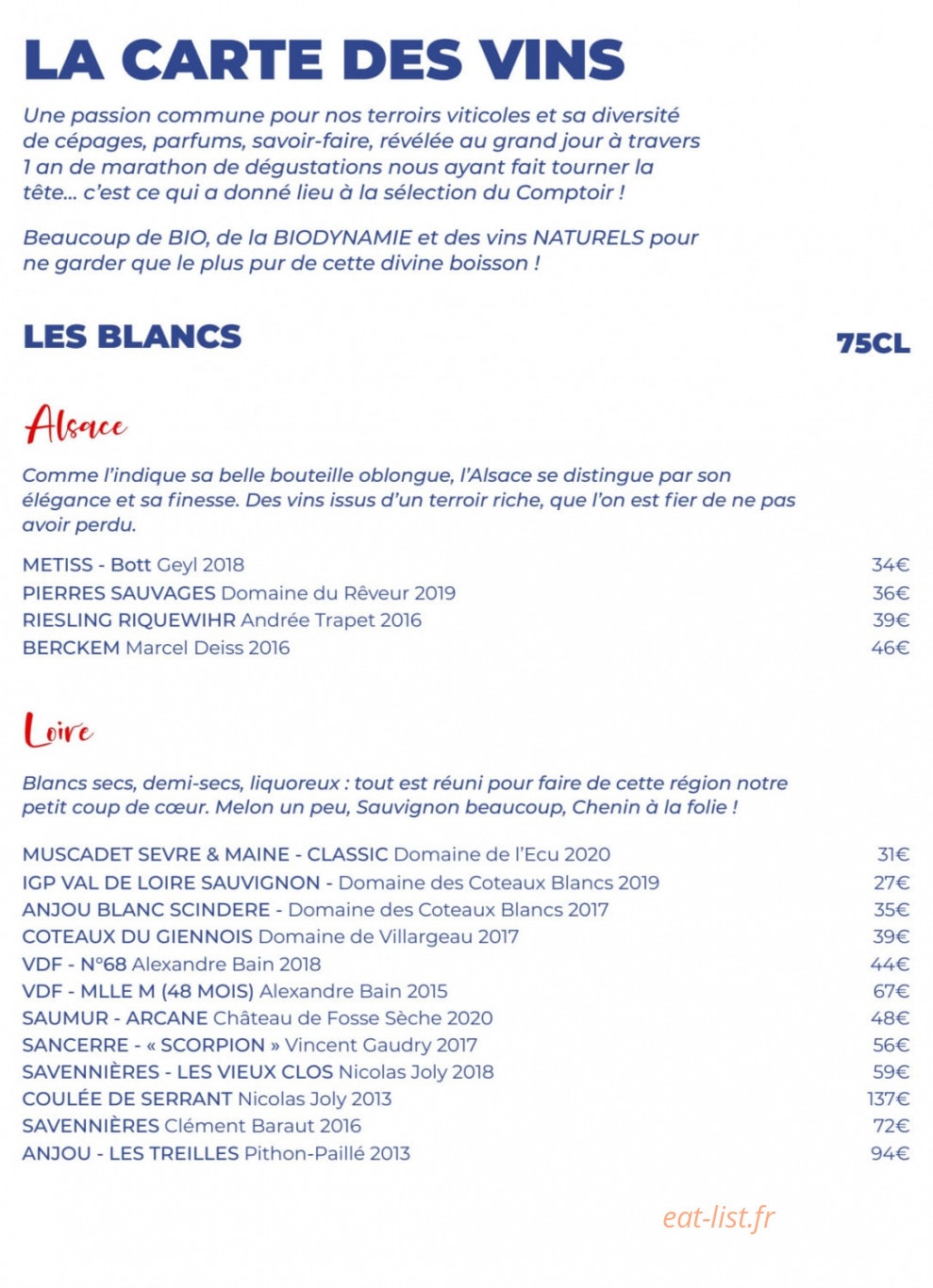 Monbleu Le Comptoir — carte page 5