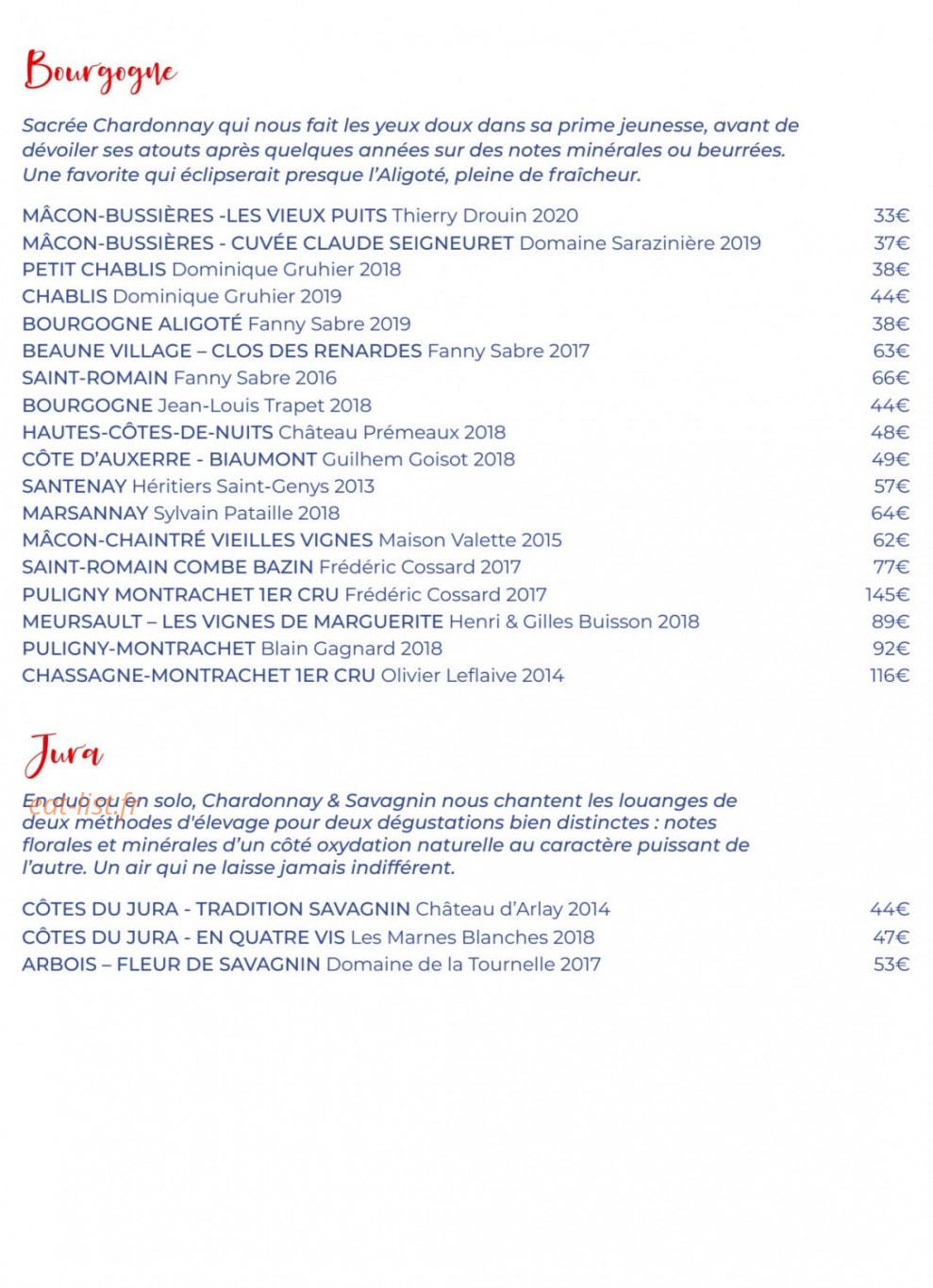 Monbleu Le Comptoir — carte page 6