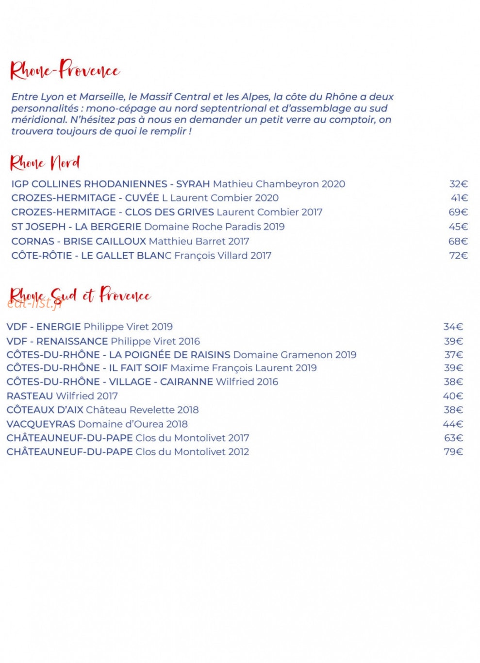 Monbleu Le Comptoir — carte page 10