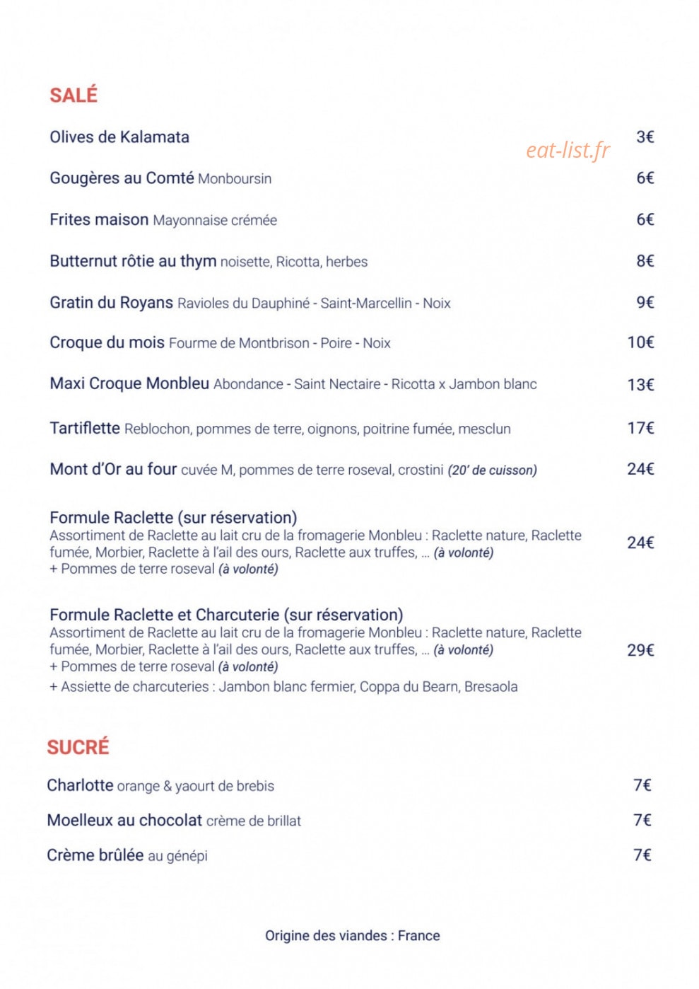 Monbleu Le Comptoir — carte page 3